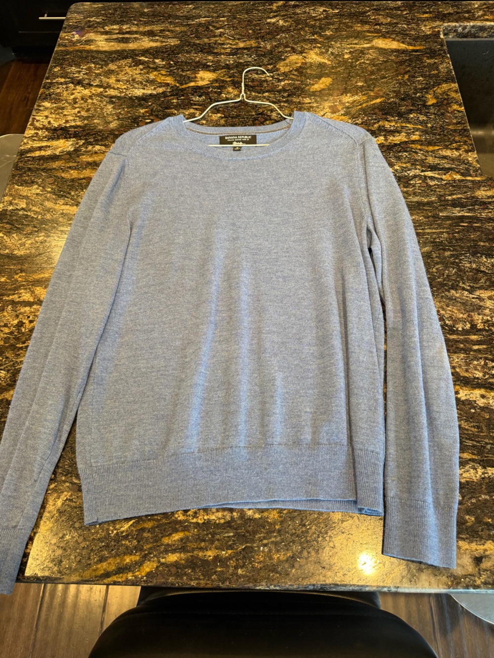 Banana Republic Men's Heather Blue Crewneck Sweater M